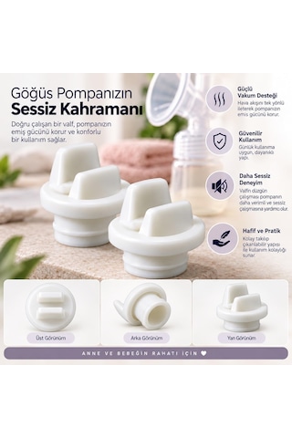 Philips Scf332, Scf334, Scf395 İle Uyumlu Göğüs Pompası 2'li Beyaz Valf
