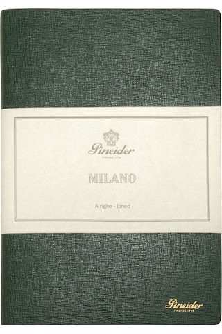 Pineider Defter Milano 14.5x21 Cm Yeşil Gold Cnr1s099107374 Yeşil