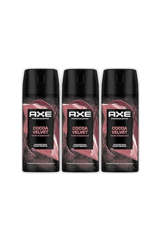 Axe Premium Collection Erkek Spray Deodorant Cocoa Velvet 150 Ml X3