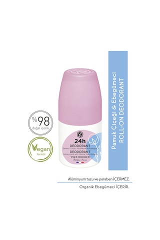 Yves Rocher Pamuk Çiçeği & Ebegümeci Kadın Roll-On Deodorant 50 ML