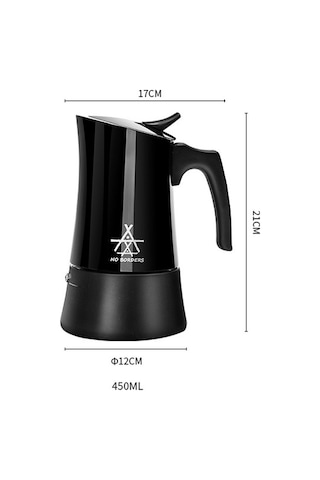 Alocs Açık Kamp Soba Espresso Makinesi Moka Pot Paslanmaz Beyaz