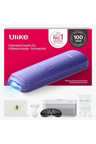Evde Yüz Ve Vücut İçin Ulike Air 3 Deluxe Ipl Cihazı Epilasyon, Lazer Epilasyona Alternatif, Kalıcı Epilasyon İçin Safir Buz Soğutucu, Uv Sterilizatör Ve Aloe Jel İle, Mor