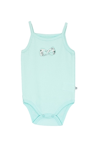 S-Mall Bibaby Green Flowers Bebek Badi - Mint Mint Yeşili