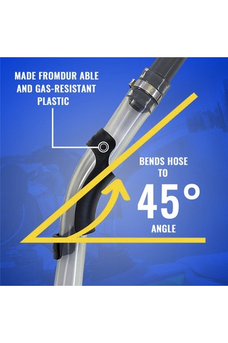 Vkemall Racing Yakıt Deposu İçin Abs材质li 3 Adet Yakıt Dolum Hortumu + 1 Adet Hortum Bükücü - Siyah, Pratik Ve Dayanıklı