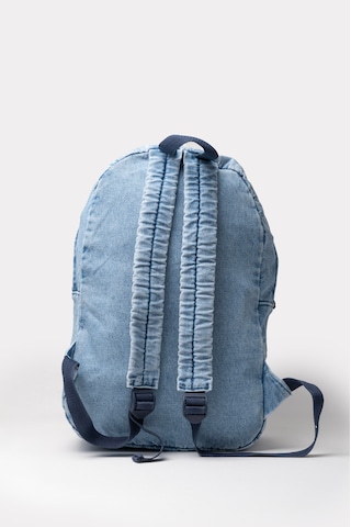 İcone Bag Icone Unısex Sırt Çantası, Yıkamalı Denim Çanta, Fermuar Kapamalı, Kot Sırt Çantası Açık Mavi