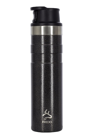 Fredo Comfort Therm 600ml Benekli Siyah Termos Benekli Siyah