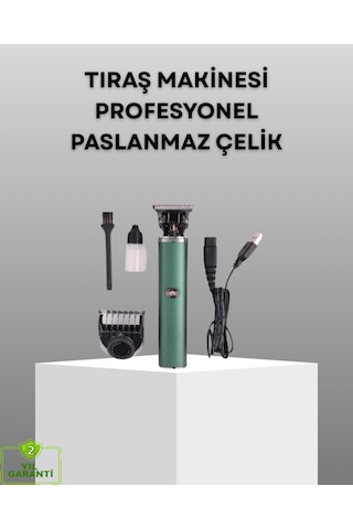 Profesyonel Şarjlı Tıraş Makinesi 180 Dakika Kullanım, 2.5 Saat Hızlı Şarj, Evrensel Usb Şarj Girişli