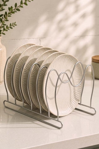 Silver Tabak Düzenleyici Metal Organizer Gümüş