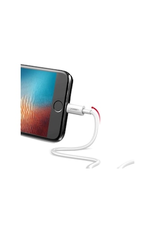 Ugreen iPhone Apple Uyumlu iOS Şarj Ve Data Kablosu Mfi Sertifikalı Beyaz 2 Me