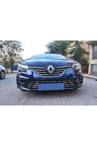 Megane 4 Krom Ön Panjur Makyajlı Kasa Pas Çelik 5 Parç.2021+++
