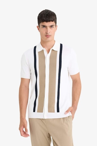 Defacto Standart Fit Polo Yaka Triko Kısa Kollu Tişört E3450ax25smer100 Ekru