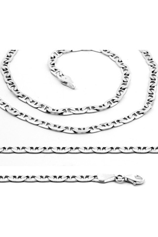 925 Ayar Gümüş 50 Cm 120 Mikron Barlı Erkek Zincir Kolye (294470143)