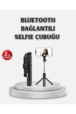 Bfs Kablosuz Bluetooth Selfie Çubuğu 360 Dönebilir Başlık, Taşınabilir Ve Şık Tasarım