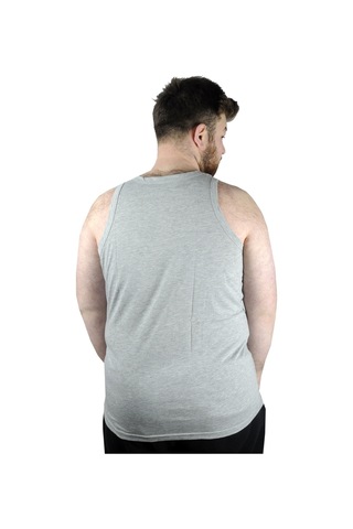 Mode Xl Büyük Beden Erkek Atlet Bisiklet Yaka 6340 Gri Melanj 001