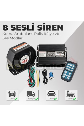 Profesyonel Kumandalı Universal Slim İnce Siren 200w