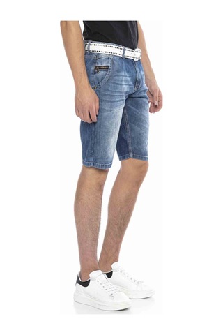 Ck217 Klasik Cep Basic Mavi Erkek Kot Kapri Şort Mavi