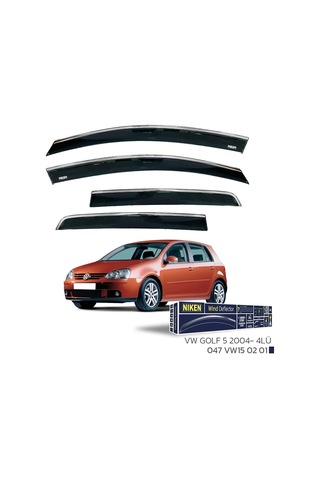 Vw Golf 5 2004-2008 - Kromlu Cam Rüzgarlığı 4lü Parça