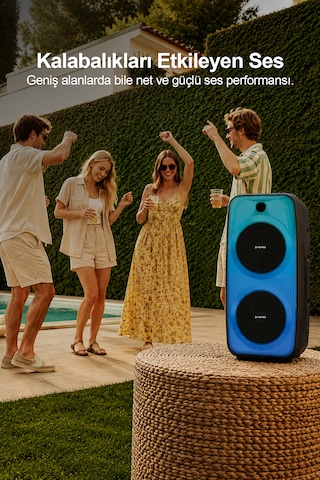 Taşınabilir 40w Led Işıklı Bluetooth Hoparlör Seti