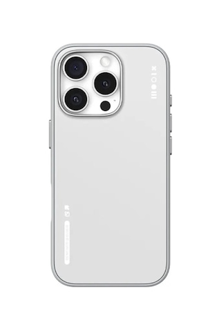 Apple Uyumlu iPhone Blueo 16 Pro Dual Color Liquid Silikon Magsafe Beyaz Telefon Kılıfı