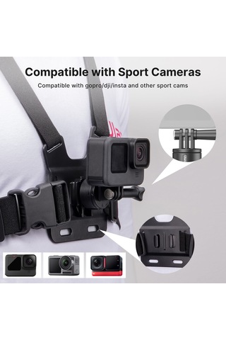 Ximistore9 Ulanzi Hızlı Bağlantı Manyetik Aksiyon Kamerası Aksesuarı - Djı/gopro/ınsta360 Uyumlu Siyah