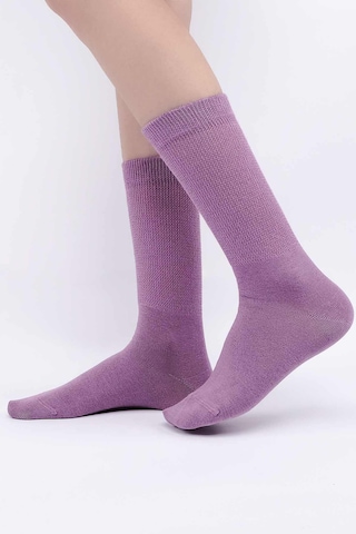 Mısırlı Kadın %10 Gümüş Madeni İçerikli Mor Soket Çorap M 78000 Mr Mor