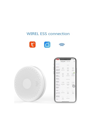 Funtree Tuya 2-in-1 Akıllı Duman/karbon Monoksit/co Gas Dedektörü, Ses Flaş Işık Alarm, 1 Adet 1 Adet