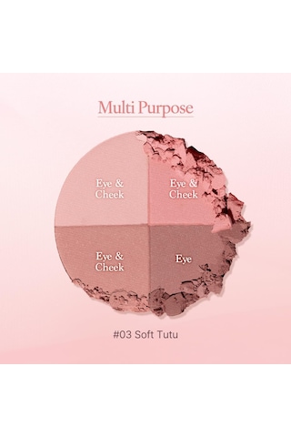 Mat, Yumuşak Yapılı, Dökülme Yapmayan 4lü Far Paleti Multi Quad Shadow 03 Soft Tutu