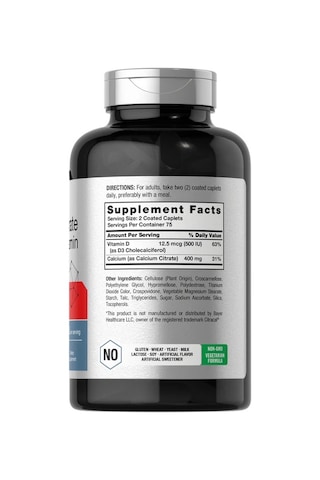Petite Calcium Citrate 400 Mg + Vitamin D3 5000 Iu , 150 Coated Caplets