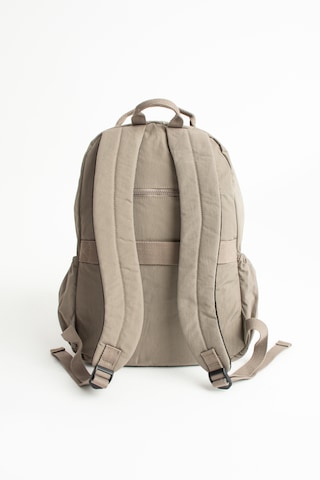 Özer -3013 Sanmorris Unisex Suya Dayanıklı Krinkıl Kumaş Çok Gözlü Orta Boy Laptop Okul Ve Sırt Çantası Kum