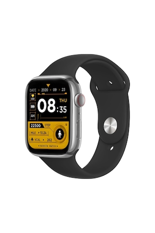 Zmsmart Akıllı Saat Sesli Görüşme Özellikli Parlak Kasa Spor Modlu 45mm Unisex Gümüş-siyah Dw67