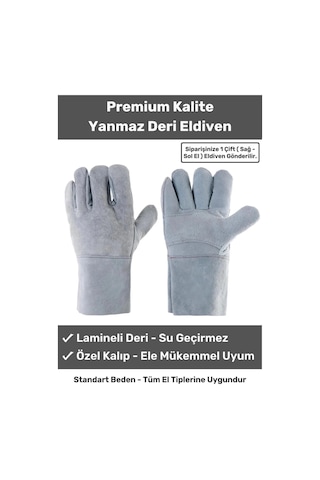 Premium Tasarım Isıya Dayanıklı Kaynak Yangın Su Geçirmez Çok Amaçlı Yanmaz Deri Eldiven