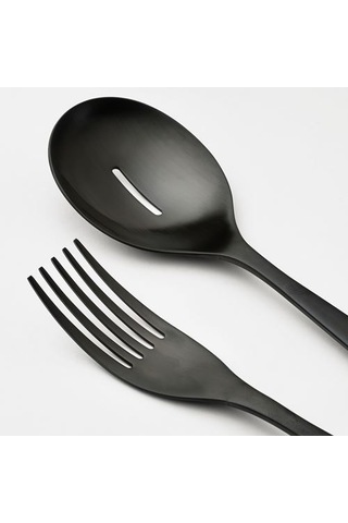 Ikea Tıllagd Servis Takımı, Siyah, 24 Cm, 2 Parça