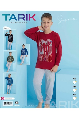 Tarık 3610 Erkek Çocuk Pijama Takımı Mavi - Gri