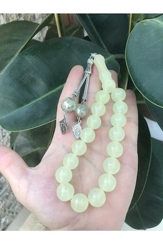 Doğan Silver Kedi Göz Bilek Boy Toz Kehribar Tesbih Dgn1123
