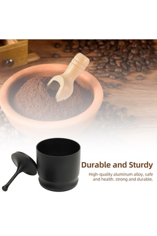 Folinda 58mm Kahve Portafilter Uyumlu Alüminyum Toplayıcı Seti - Kapaklı, 3 Parça, Sağlıklı Malzeme, Profesyonel Kahve Keyfi Siyah