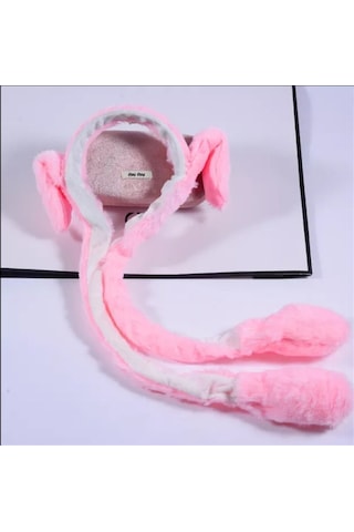 Hareketli Işıklı Tavşan Kulak Taç-pembe Pembe