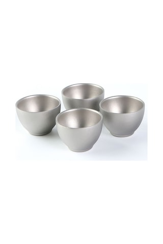 Neevoyu Titanyum Çift Katlı 50ml Fincanlar 4 Adet - Kamp, Piknik Ve Çay Keyfi İçin Hafif Ve Dayanıklı Çok Renkli