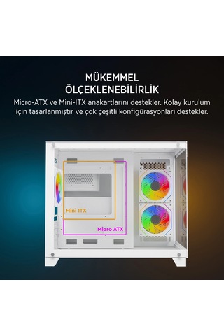 James Donkey Stark S700 650w Beyaz Gamıng Kasa