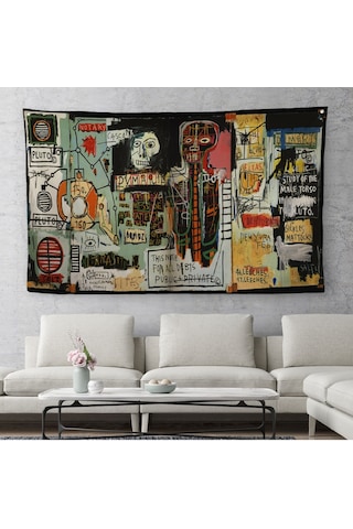 Jean Michel Basquiat Notary Kanvas Duvar Örtüsü-halısı-5002