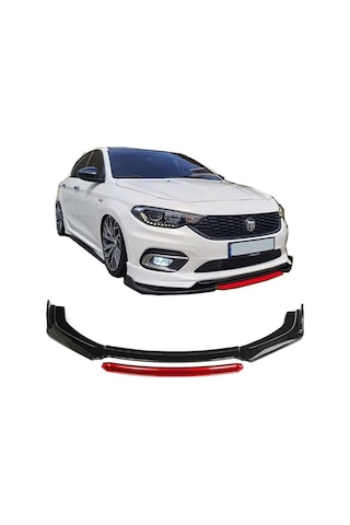 Fiat Egea Ön Tampon Altı Lip 4 Parça (Kırmızı)