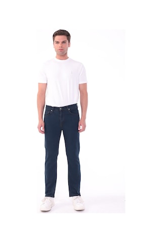 Blayn Jeans Erkek Tint Efekt Diz İzi Yapmayan Pamuklu Esnek Denim Jean Kot Pantolon Regular Kalıp Petrol Mavisi
