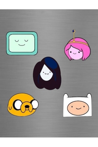 Adventure Time Finn Ve Jake Köpek Figürlü Dekoratif Çizgi Film Buzdolabı Magneti