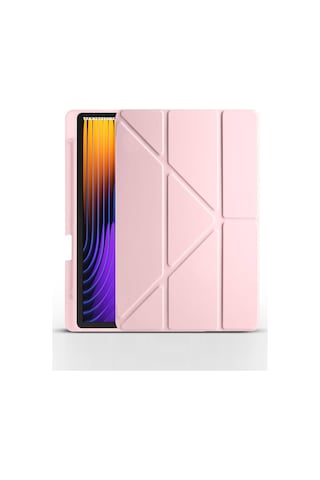Xiaomi Pad 7 Pro / Pad 7 Kılıf Katlanır Kalem Bölmeli Silikon Standlı Uyku Modlu Akıllı Kapak Kapaklı Kılıf