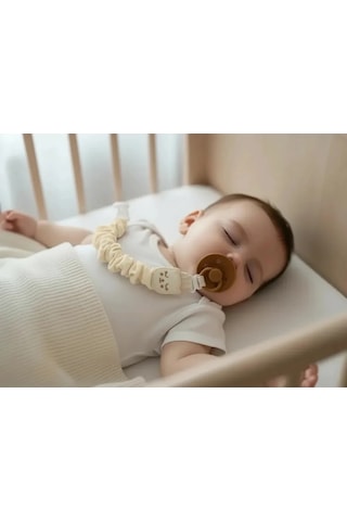 Babyjem Bürümcüklü Emzik Askısı Ekru