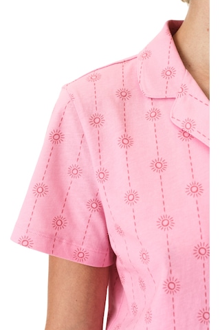 Penti Pembe Pink Stardust Pamuklu Gömlek Şortlu Pijama Takımı