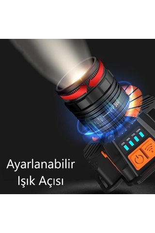 Maoyaya Ycl 10 W 3 Modlu Şarjlı Powerbank Kafa Lambası -yıs-205 Beyaz Siyah