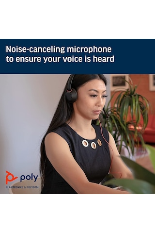 Plantronics Poly Blackwire 5220 USB-C Kulak Üstü Çağrı Merkezi Kulaklığı