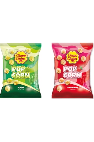 Chupa Chups Pop Corn Elma Ve Çilek Aromalı Patlamış Mısır Tadım Paketi
