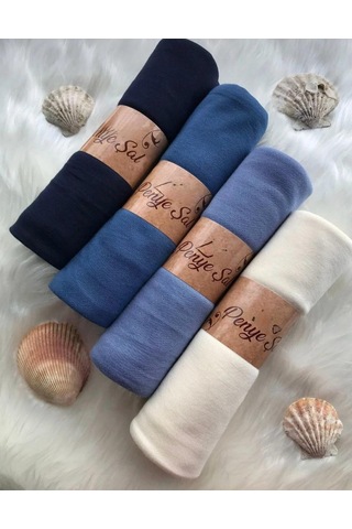 Gesshop Kadın Penya Şal Mavi