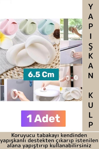Premium Pencere Dolap Çekmece Fayans Ahşap Çok Amaçlı Kendinden Yapışkanlı Pratik Kulp Tutacak Çok Renkli